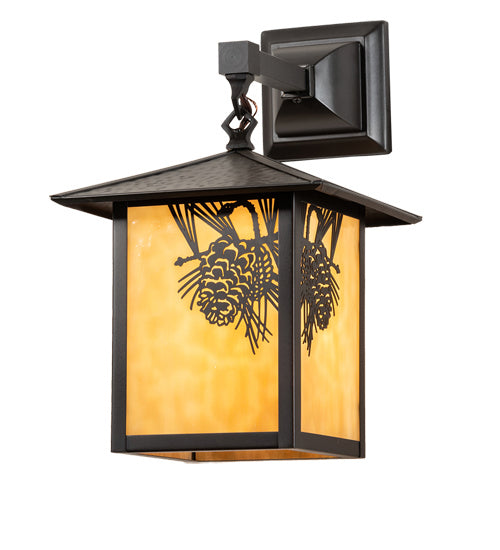 Meyda Tiffany 41165 One Light Wall Sconce, Craftsman Brown