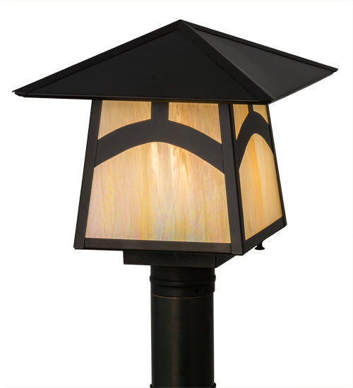 Meyda Tiffany 45234 One Light Post Mount, Craftsman Brown