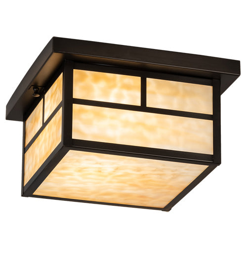 Meyda Tiffany 46407 Two Light Flushmount, Craftsman Brown