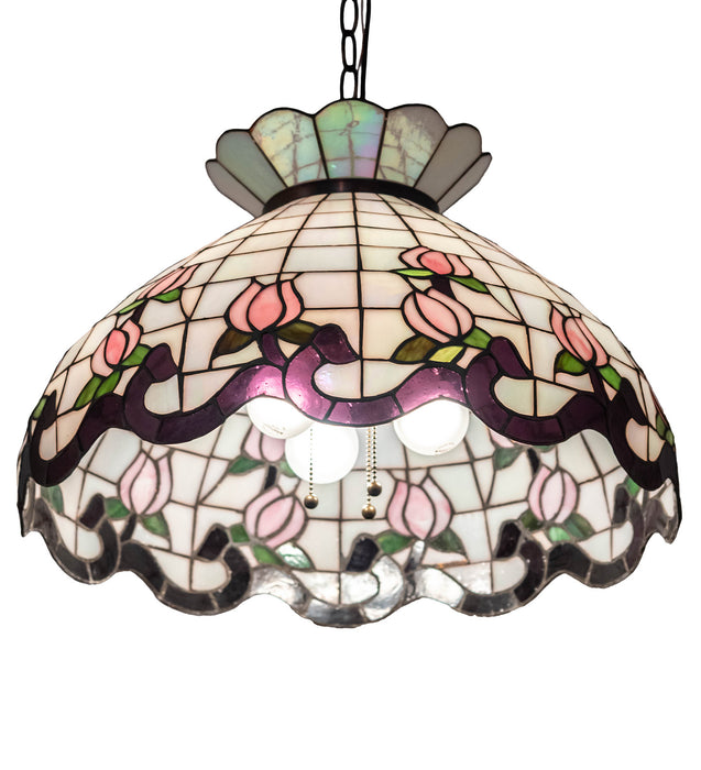 Meyda Tiffany 46579 Three Light Pendant, Mahogany Bronze