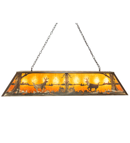 Meyda Tiffany 48172 Nine Light Oblong Pendant, Antique Copper
