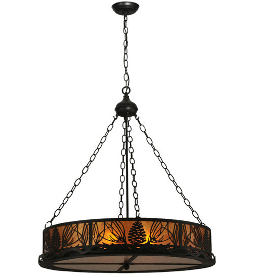 Meyda Tiffany 50114 Two Light Inverted Pendant, Black