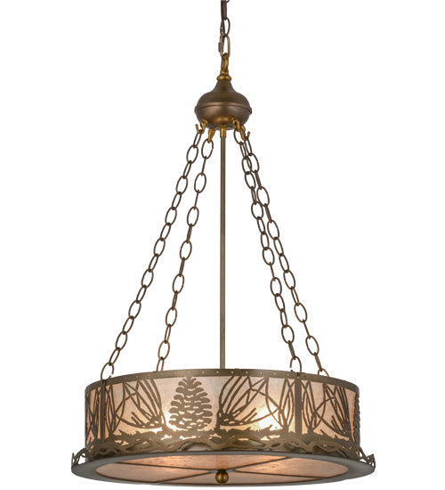 Meyda Tiffany 50124 Two Light Inverted Pendant, Antique Copper
