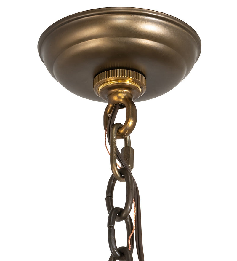 Meyda Tiffany 50150 Four Light Pendant, Antique Copper