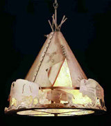Meyda Tiffany 50152 Four Light Pendant, Antique Copper