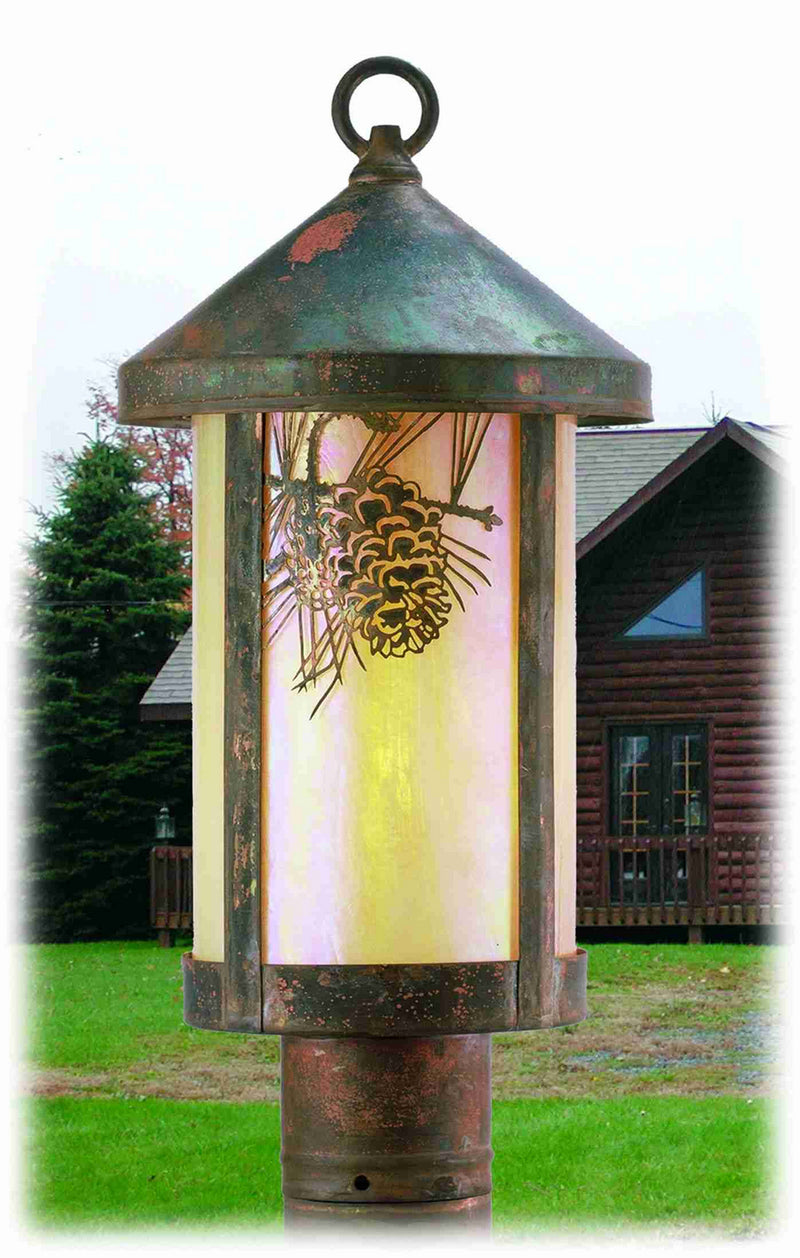 Meyda Tiffany 50566 One Light Post Mount, Vintage Copper