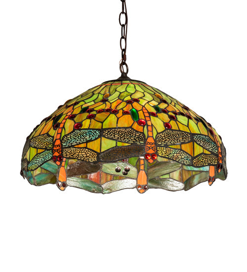 Meyda Tiffany 51185 Three Light Pendant, Mahogany Bronze