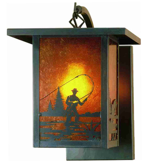 Meyda Tiffany 51653 One Light Wall Sconce, Craftsman Brown