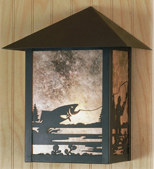 Meyda Tiffany 51696 One Light Wall Sconce, Craftsman Brown