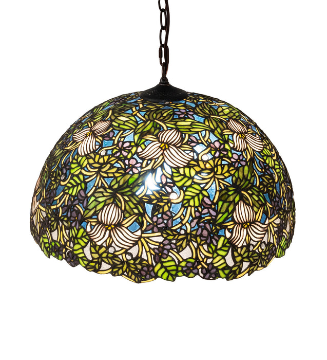 Meyda Tiffany 52186 Three Light Pendant, Mahogany Bronze