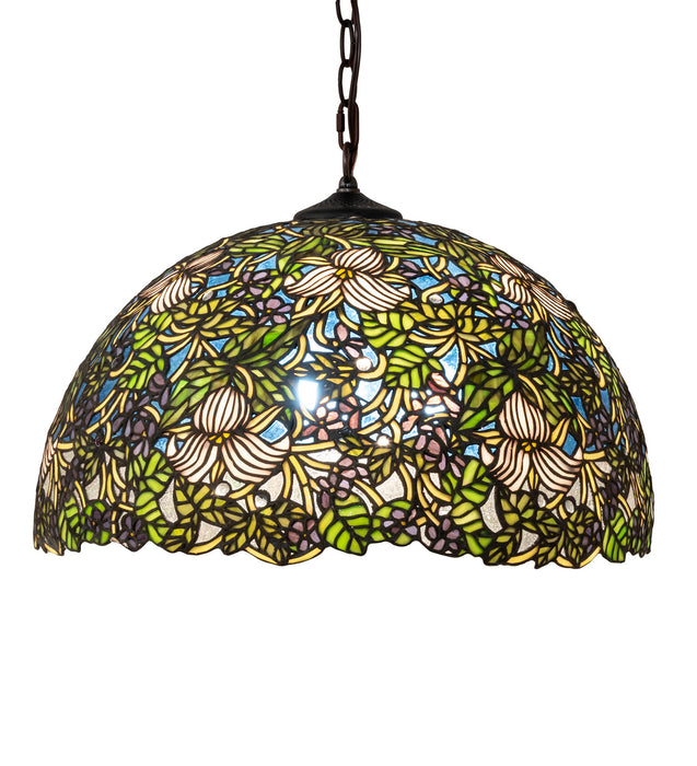 Meyda Tiffany 52186 Three Light Pendant, Mahogany Bronze