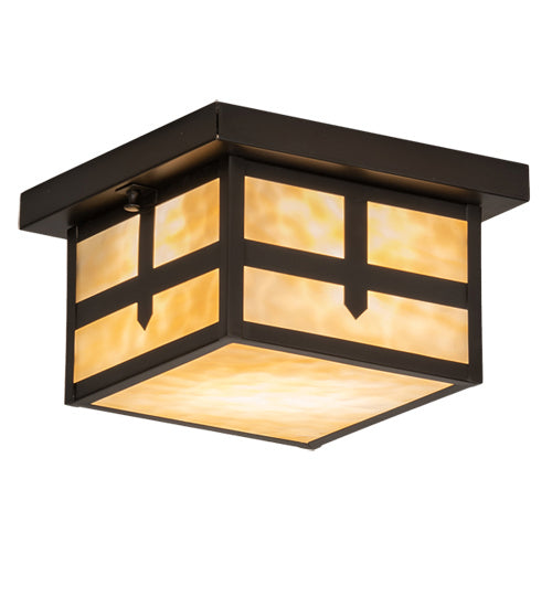 Meyda Tiffany 52717 One Light Flushmount, Craftsman Brown