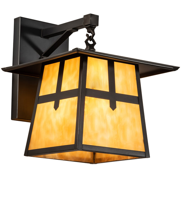 Meyda Tiffany 54728 One Light Wall Sconce, Craftsman Brown