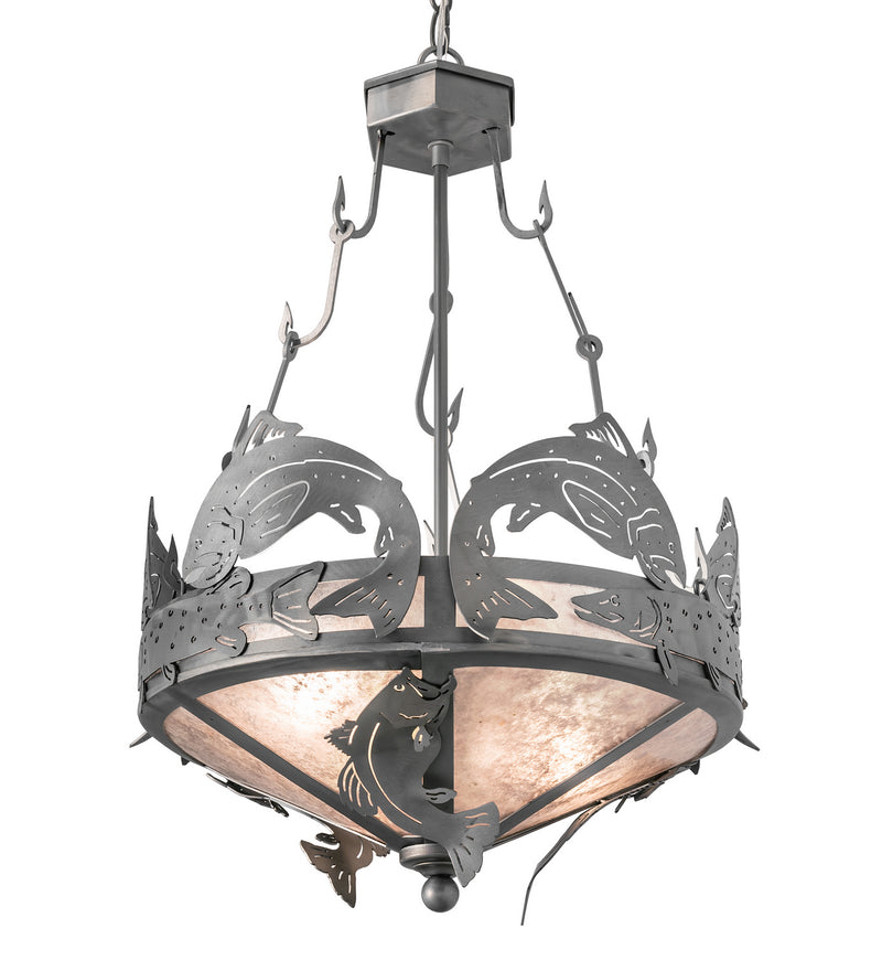 Meyda Tiffany 65156 Two Light Inverted Pendant, Industrial Steel