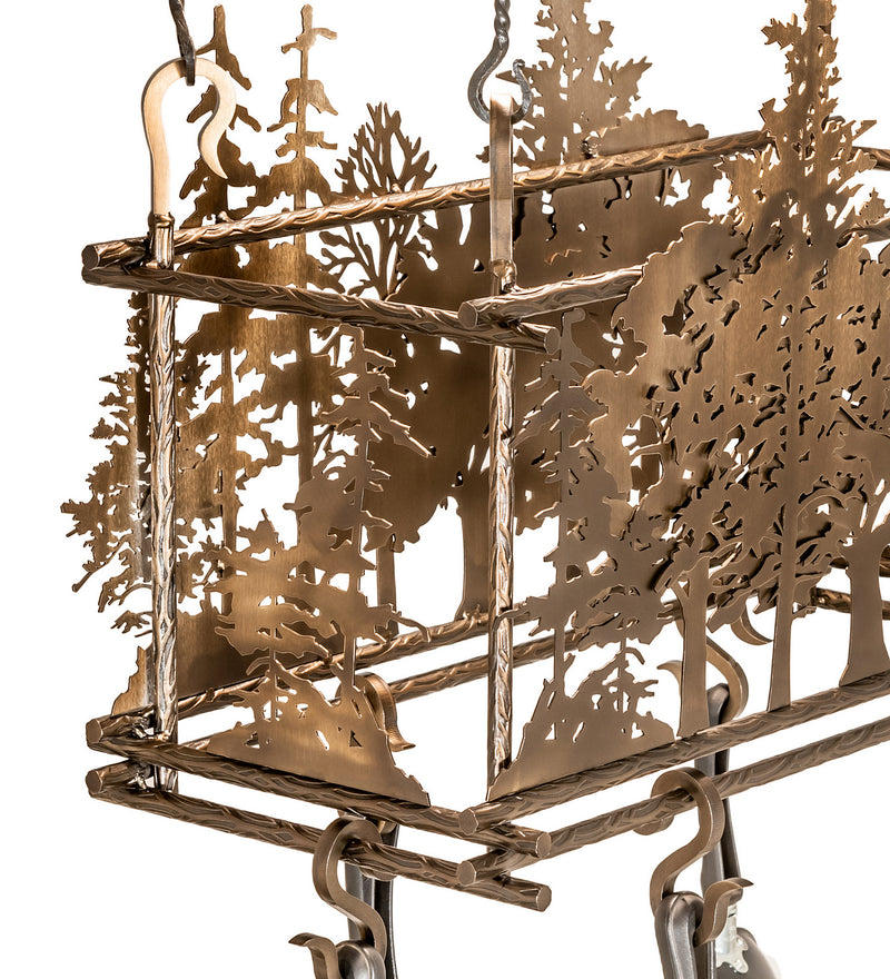 Meyda Tiffany 67397 Two Light Pot Rack, Antique Copper