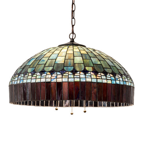 Meyda Tiffany 68656 Three Light Pendant, Mahogany Bronze