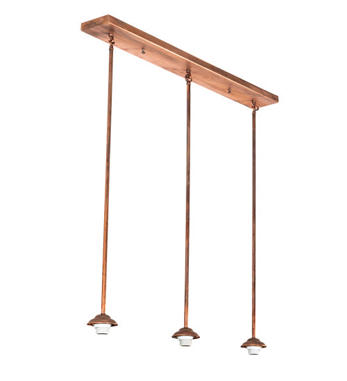Meyda Tiffany 69401 Three Light Ceiling Bar, Vintage Copper