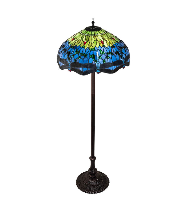 Meyda Tiffany 70021 Three Light Floor Lamp, Mahogany Bronze