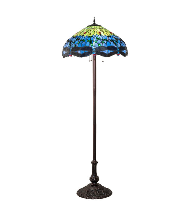 Meyda Tiffany 70021 Three Light Floor Lamp, Mahogany Bronze