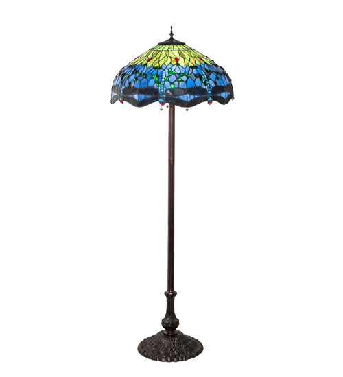 Meyda Tiffany 70021 Three Light Floor Lamp, Mahogany Bronze
