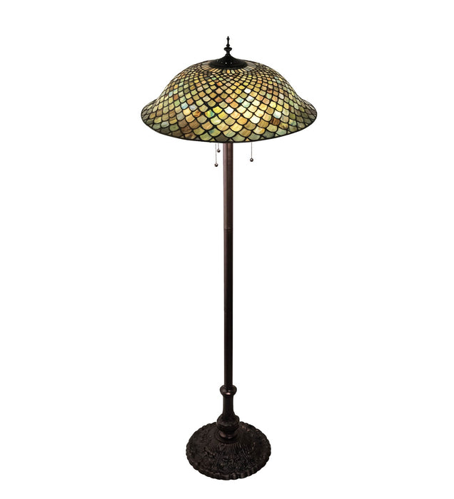 Meyda Tiffany 71245 Three Light Floor Lamp, Mahogany Bronze