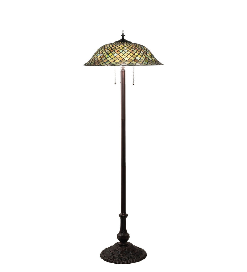 Meyda Tiffany 71245 Three Light Floor Lamp, Mahogany Bronze