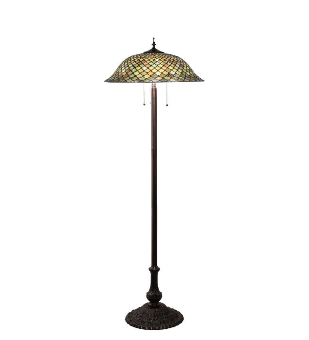 Meyda Tiffany 71245 Three Light Floor Lamp, Mahogany Bronze