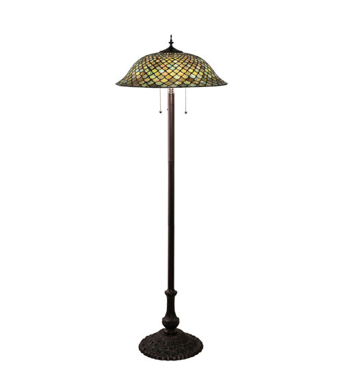 Meyda Tiffany 71245 Three Light Floor Lamp, Mahogany Bronze