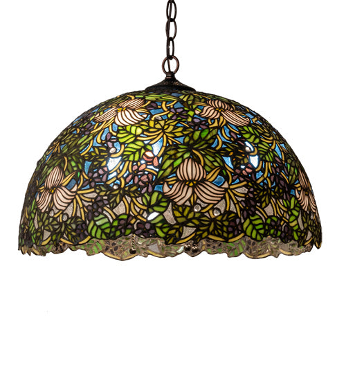 Meyda Tiffany 72315 Three Light Pendant, Mahogany Bronze