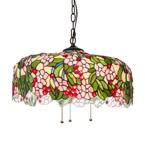Meyda Tiffany 72991 Three Light Pendant, Mahogany Bronze