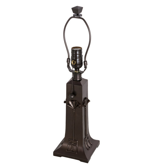 Meyda Tiffany 77672 One Light Base, Mahogany Bronze