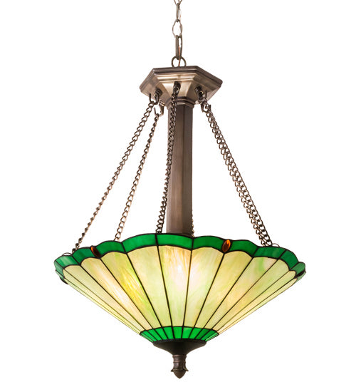 Meyda Tiffany 77696 Three Light Pendant, Mahogany Bronze