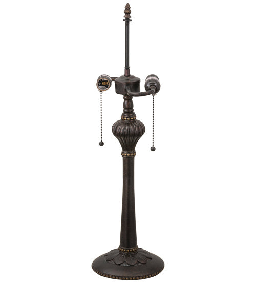Meyda Tiffany 78119 Two Light Table Base, Mahogany Bronze