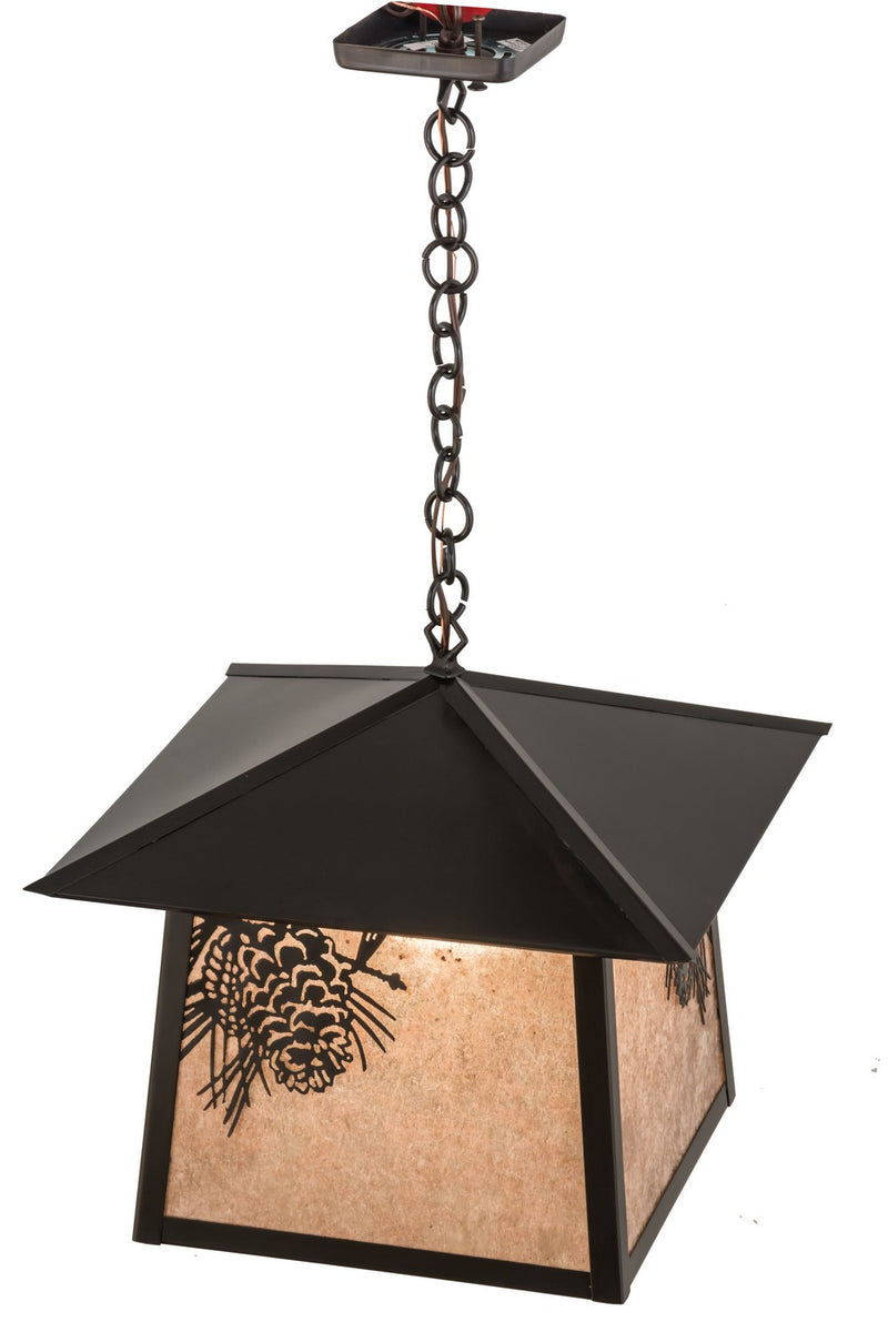 Meyda Tiffany 92502 One Light Pendant, Craftsman Brown