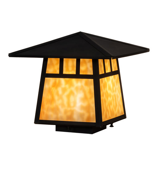 Meyda Tiffany 93332 One Light Deck Light, Craftsman Brown