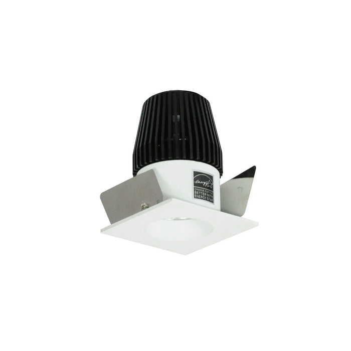 Nora Lighting NIO-1SNG35XMPW 1" Square Straight Regressed, Matte Powder White Reflector / Matte Powder White Flange