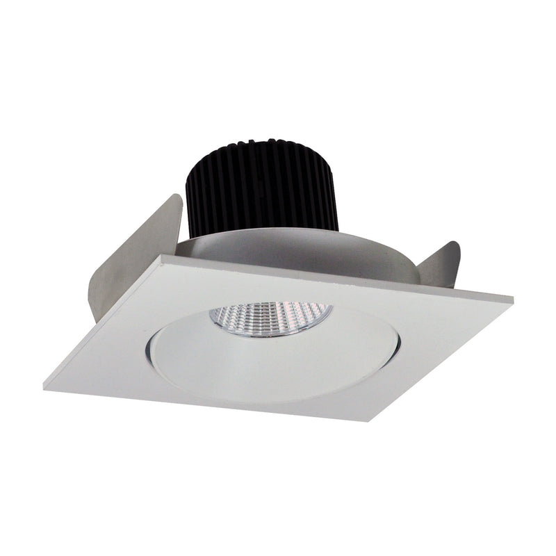 Nora Lighting NIO-4SCCDXWW 4" Square Cone Regress Adj, White Reflector / White Flange