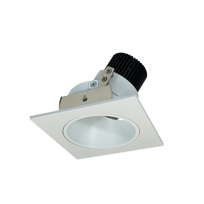 Nora Lighting NIO-4SDCDXMPW 4" Square Deep Regress Adj, Matte Powder White Reflector / Matte Powder White Flange