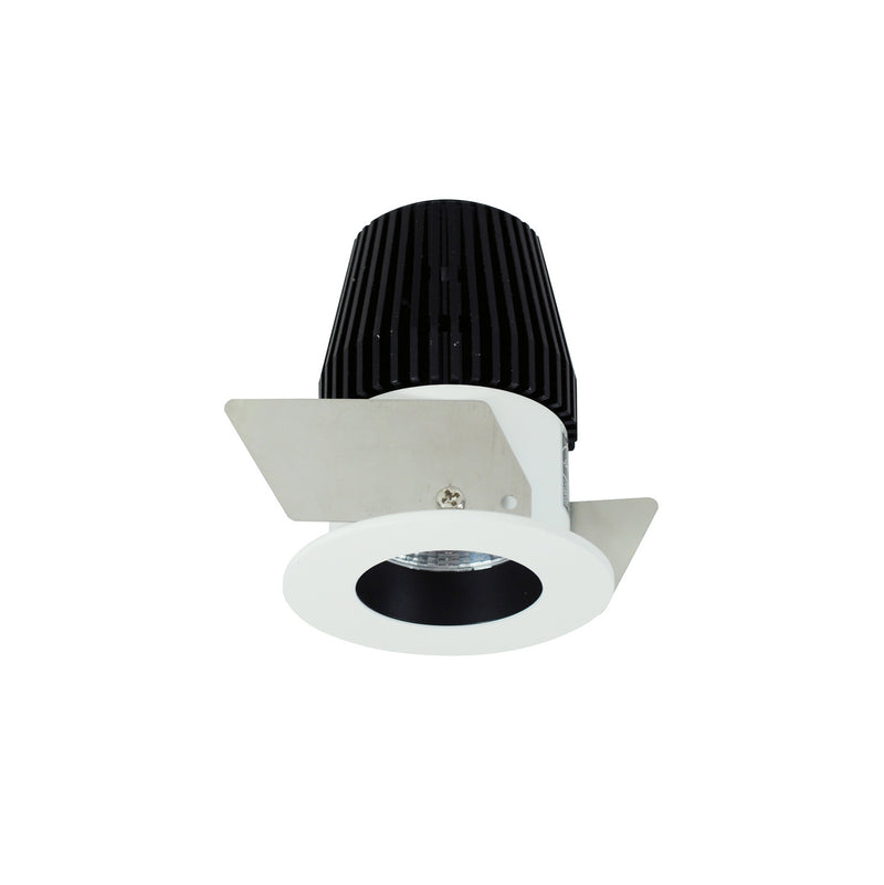 Nora Lighting NIOB-1RNG30XBW 1" Round Straight Regressed, Black Reflector / White Flange
