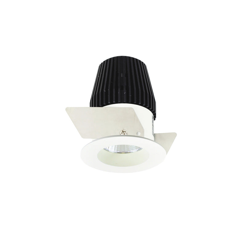 Nora Lighting NIOB-1RNG50XMPW 1" Round Straight Regressed, Matte Powder White Reflector / Matte Powder White Flange