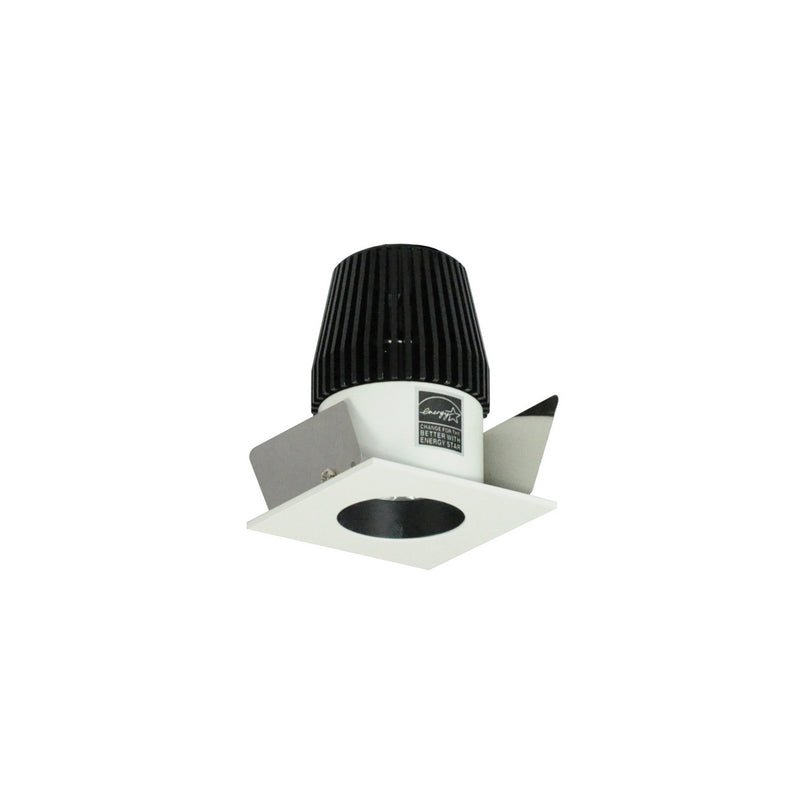 Nora Lighting NIOB-1SNG40XBW 1" Square Straight Regressed, Black Reflector / White Flange