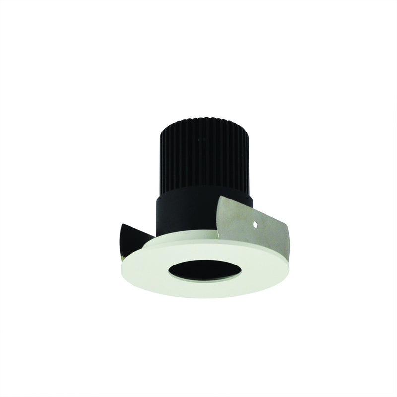 Nora Lighting NIOB-2RPHCDXBMPW 2" Round Pinhole, Black Pinhole / Matte Powder White Flange