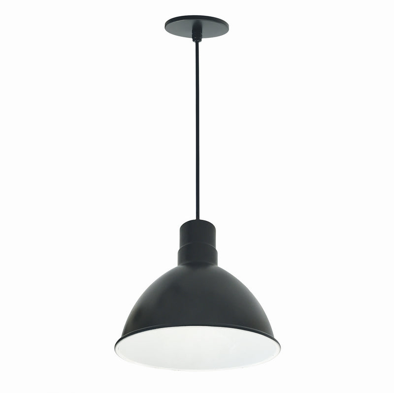 Nora Lighting NRLM-10C3035BWLE4 10" Rlm Shade, Black Outer / White Inner