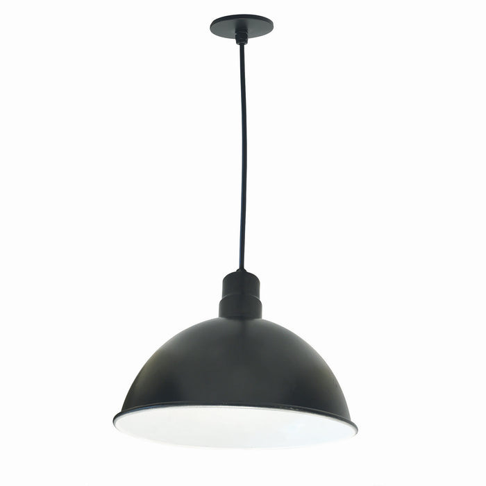 Nora Lighting NRLM-16C2540BWLE4 16" Rlm Shade, Black Outer / White Inner