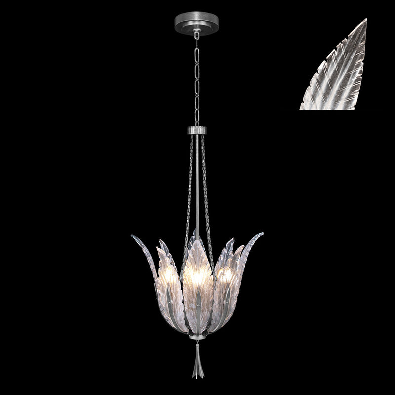 Fine Art 893940-11ST Four Light Pendant, Silver