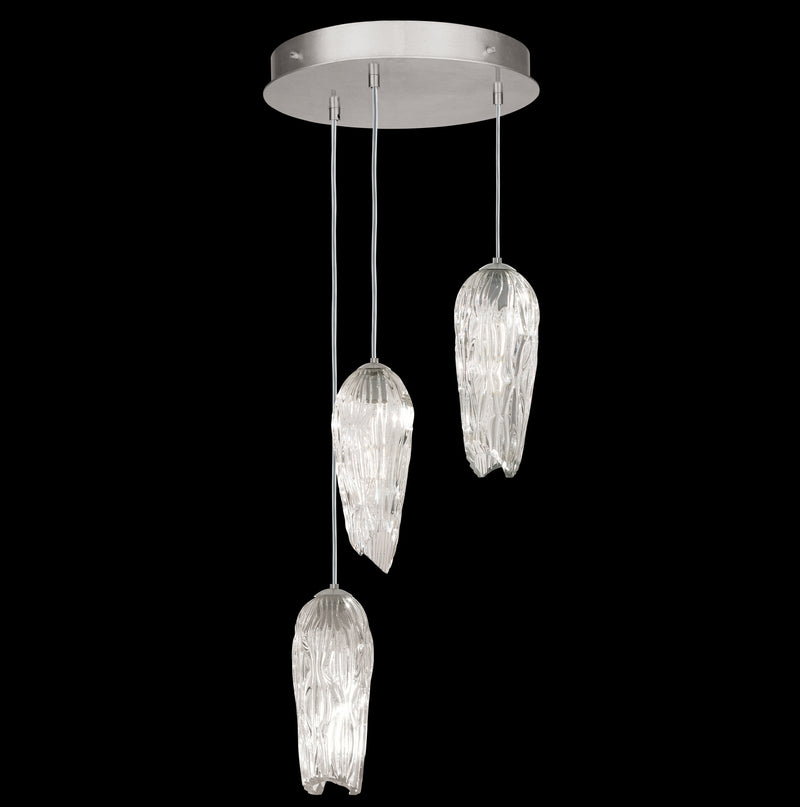 Fine Art 911840-1ST Three Light Pendant, Silver