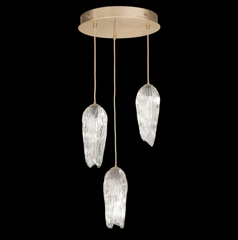 Fine Art 911840-2ST Three Light Pendant, Gold