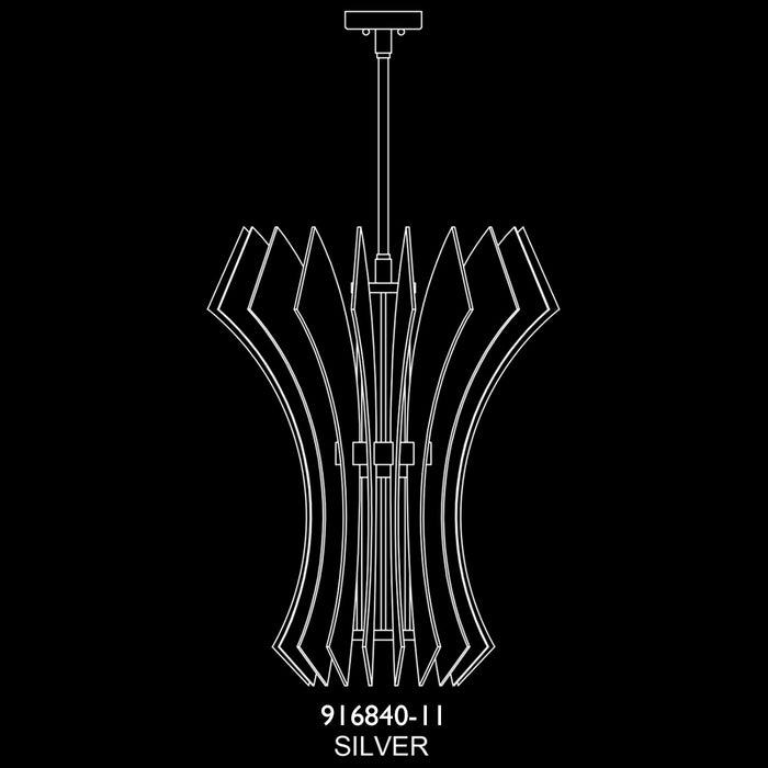 Fine Art 916840-11ST LED Pendant, Silver