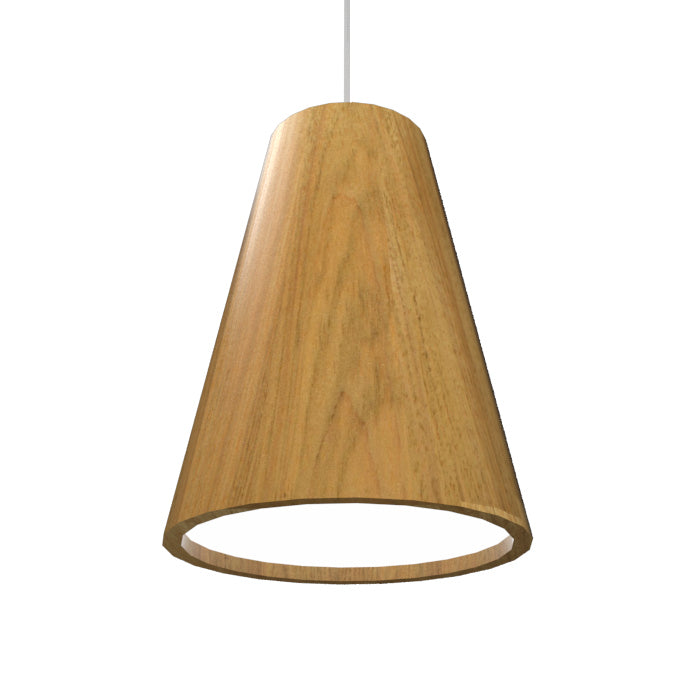 Accord Lighting 1130.09 One Light Pendant, Louro Freijo