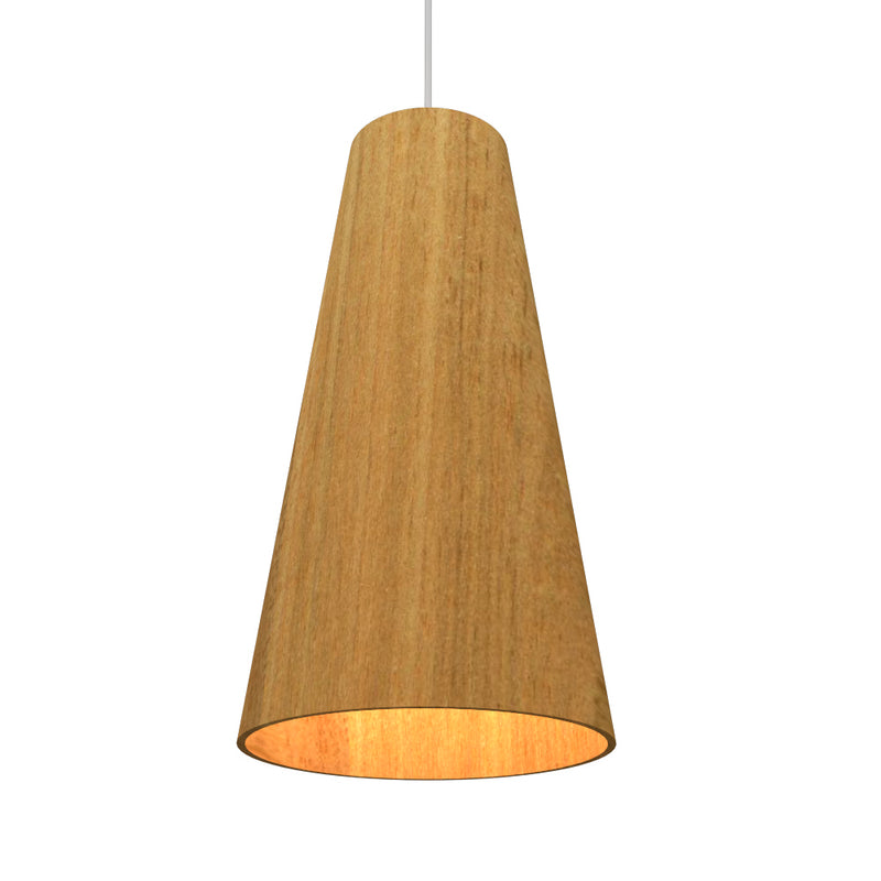 Accord Lighting 1233.09 One Light Pendant, Louro Freijo